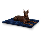 Exsnugy washable dog bed mat closeup shows plush texture for cozy comfort.
