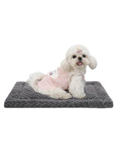 Exsnugy washable dog bed mat front view provides cozy crate comfort.