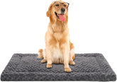 Exsnugy washable dog bed mat front view shows plush, cozy surface for restful sleep.