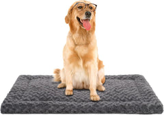Exsnugy washable dog bed mat front view shows plush, cozy surface for restful sleep.