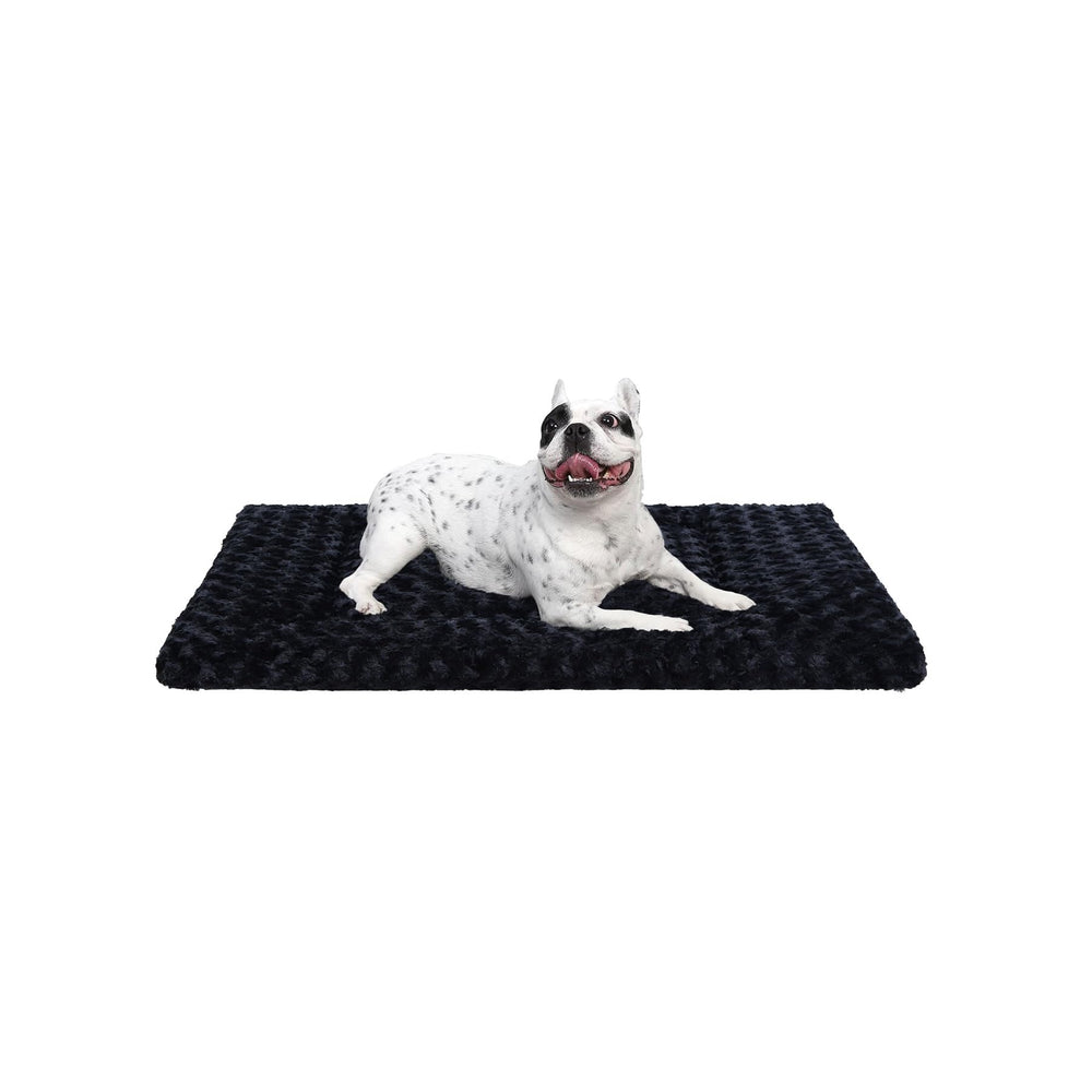 Exsnugy washable dog bed mat with soft plush fabric for cozy comfort and easy care