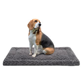 Exsnugy washable dog bed mat in gray offers ultra-soft comfort and easy care.