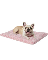 Exsnugy pink ultra-soft bed mat top view showing plush comfort for calm naps