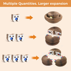 EXTFANS Foldable Cat Toy Cardboard Ring offers portable storage and versatile layouts.