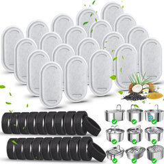Eyehoce 40-pack cat fountain filters set for clean, tasty water