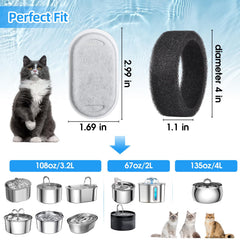 Eyehoce refills and sponges kit for stainless steel fountains