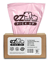 EZ PICK UP pink 1000-bag roll with dispensing box for easy cleanup