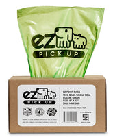 EZ PICK UP 1000-bag roll with dispensing box for quick cleanup.