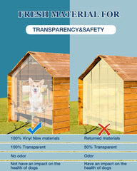 Ezcasch clear PVC dog flap with insulation for weather protection.