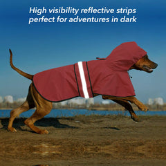 Ezierfy coat features reflective belly strip to improve visibility in low light