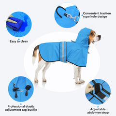 High-visibility reflective strips on Ezierfy poncho for night walks
