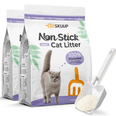 EZSKUUP non-stick bottom-scoop demonstrates effortless litter box cleaning.