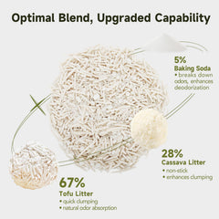 EZSKUUP litter with odor-control baking soda for fresher air