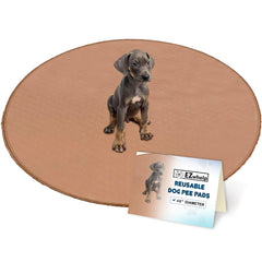 EZwhelp round 48in pee pad top layer provides soft comfort and leak protection