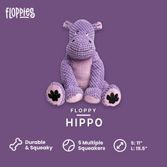 fabdog Floppies bunny plush toy with bright colors for interactive play.