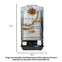 Fabmode circular swing enhances movement and perch opportunities.