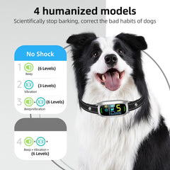FAFAFROG bark collar display-on view shows power and mode indicators.