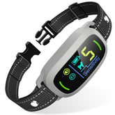 FAFAFROG bark collar front view showing adjustable design for dogs of all sizes