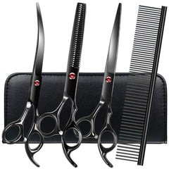 FAIGEO curved scissors 7-7 inch for precise contouring on pets.