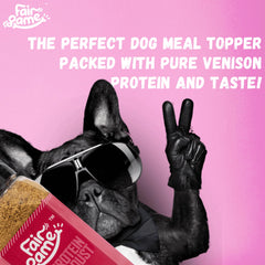 Fair Game Protein Dust being mixed with water to form gravy