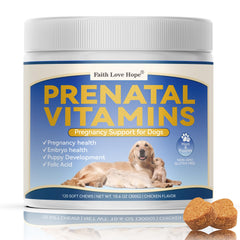 Faith Love Hope prenatal soft chews bottle for easy daily dosing.