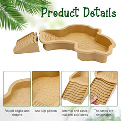 FALESHOS tree-stump food dish 9-5 inch mimics natural feeding sites.