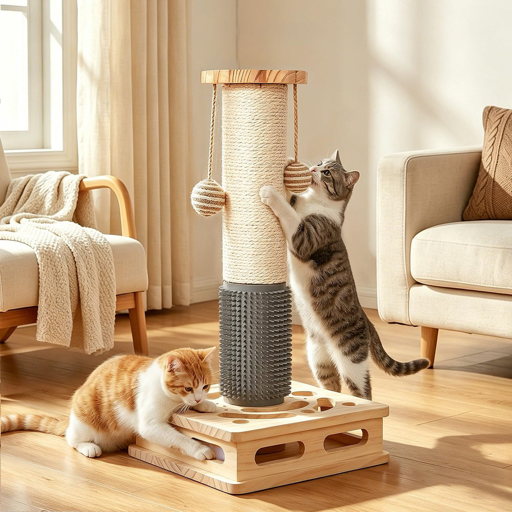 Famifit 20.5-inch cat scratching post base for stable floor play.