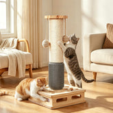 Famifit 20.5-inch cat scratching post base for stable floor play.