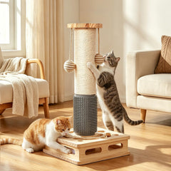 Famifit 20.5-inch cat scratching post base for stable floor play.