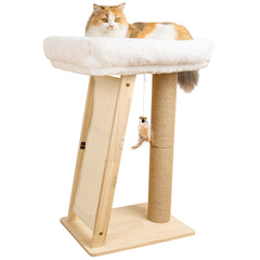 Famifit 27.5-inch cat scratching post base shown for sturdy stability and space-saving design.