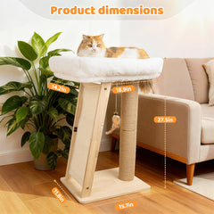 Famifit 27.5-inch sisal pole demonstrates claw-friendly texture for satisfying scratching needs.