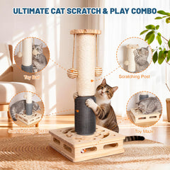 Famifit premium sisal scratching pole protects furniture and sharpens claws.