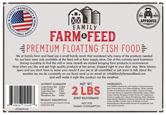 Family Farm and Feed 2 lb bag with floating pellets for ponds.