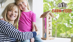 FAMILY FARM AND FEED three-pound bag packaging ready for outdoor feeding