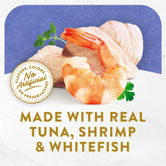 Fancy Feast Broths Classic Whitefish pouch delivers delicate, silky broth.