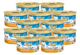 Fancy Feast Creamy Delights chicken pate front can for easy, convenient serving.
