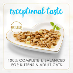 Fancy Feast Delights cheddar cheese shreds on tuna medley