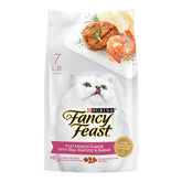 Fancy Feast Filet Mignon with real seafood and shrimp dry cat food bag for daily meals.