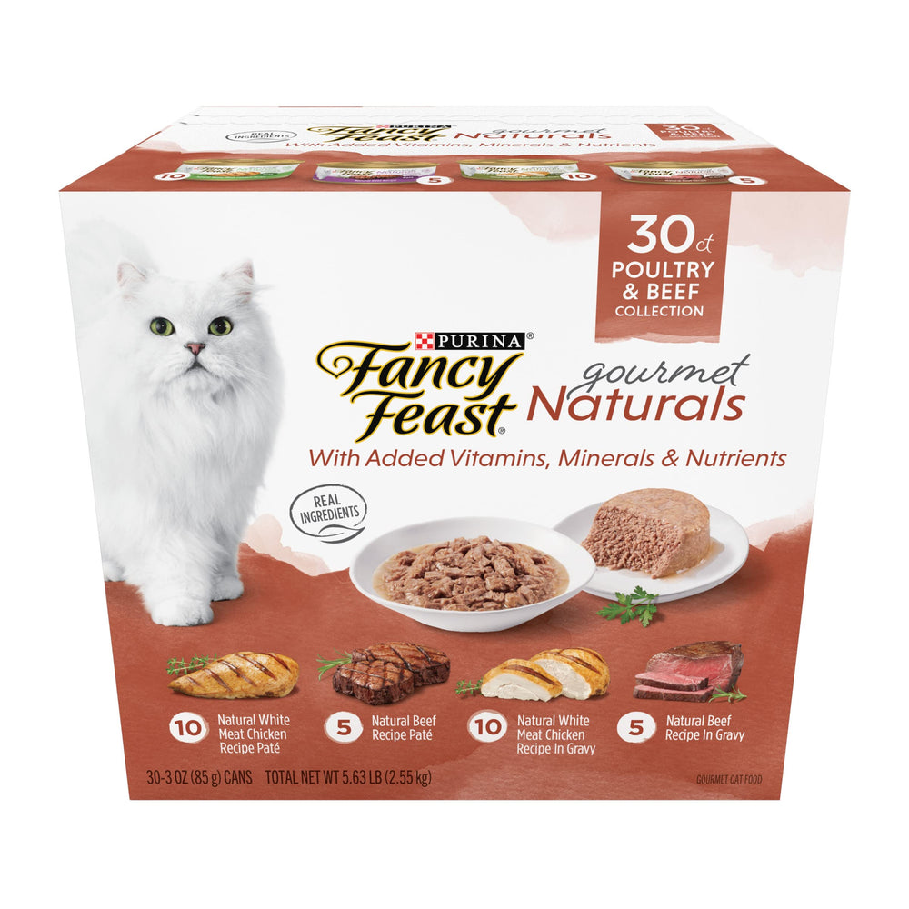 Fancy Feast Gourmet Naturals chicken pate offers a tasty protein-rich meal.