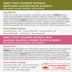 Fancy Feast Gourmet Naturals Gravy Tuna Recipe image: premium protein with flavorful gravy for adults.