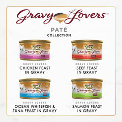 Fancy Feast Gravy Lovers pate closeup with savory gravy and real meat