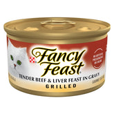 Fancy Feast Grilled Beef and Liver cans 3oz pack 24: convenient daily meals for adult cats.