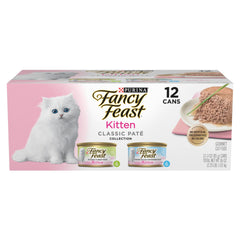 Fancy Feast kitten tender ocean whitefish can close-up highlighting real fish flavor for kittens