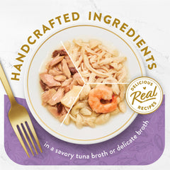 Fancy Feast Lickable Appetizers Skipjack Tuna tray enhances flavor-rich snacks