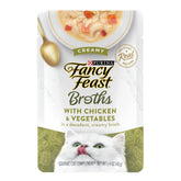 Fancy Feast lickable broth topper creamy chicken close-up showing flavor and moisture for cats