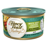 Fancy Feast Medleys White Meat Chicken Primavera pate close-up showing smooth texture and vegetables.
