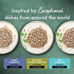 Fancy Feast Medleys Florentine garden greens β vibrant greens add visual appeal.
