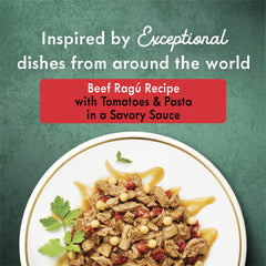 Fancy Feast Medleys shredded beef ragu texture close-up