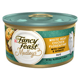 Fancy Feast Medleys white meat chicken Florentine pate can closeup for easy feeding