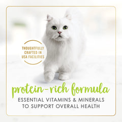 Fancy Feast formula with no artificial colors or preservatives.